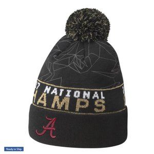 Alabama Crimson Tide Nike 2017 National Champions Cuffed Pom Knit Hat